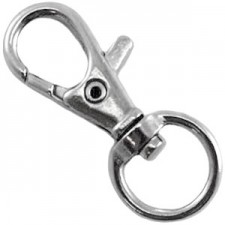 Key - lobster clasp 40mm Antique silver